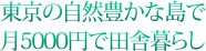 東京の自然豊かな島で月5000円で田舎暮らし